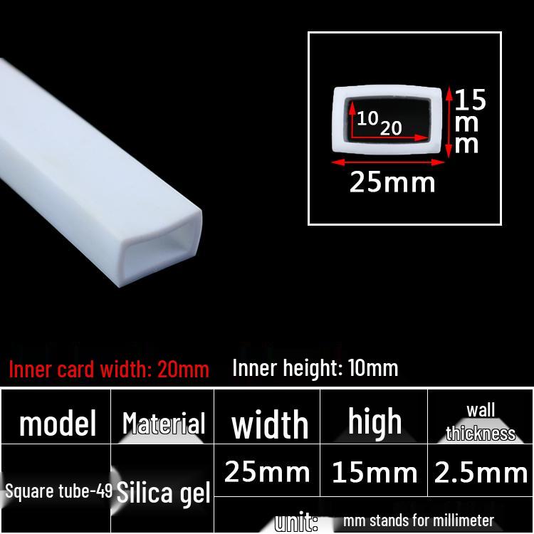 High-Temperature Resistant Silicone Square Tubing: Durable, Customizable, Aging-Resistant Rubber Sheath and Hollow Sealing Strip.