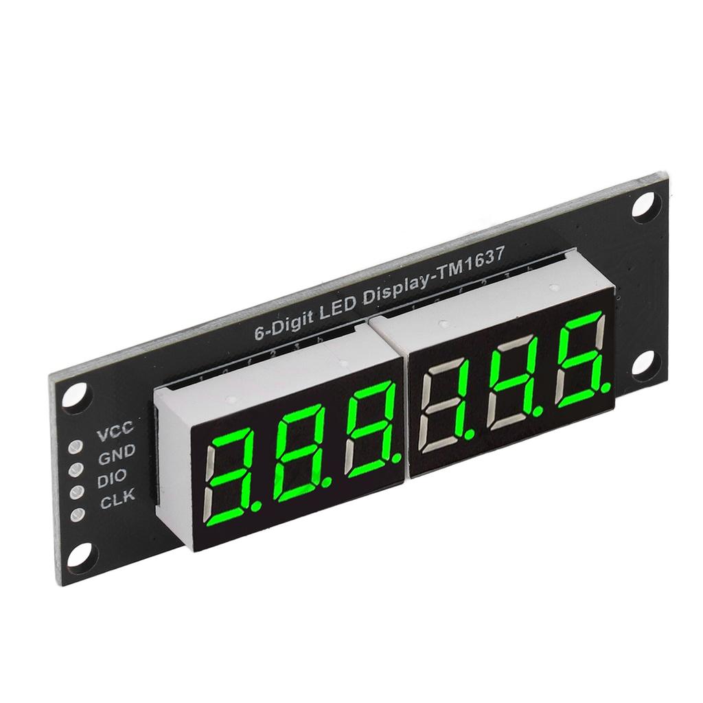 LED-Digitalanzeigeröhre 0,36 Zoll 6 Bit 7 Segment TM1637 LED-Uhranzeigemodul mit grünem Licht 5 V