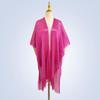 European & American Tassel Shawl: Sun Protection Bikini Beach Cover-up, Solid Color Hollow-out Design