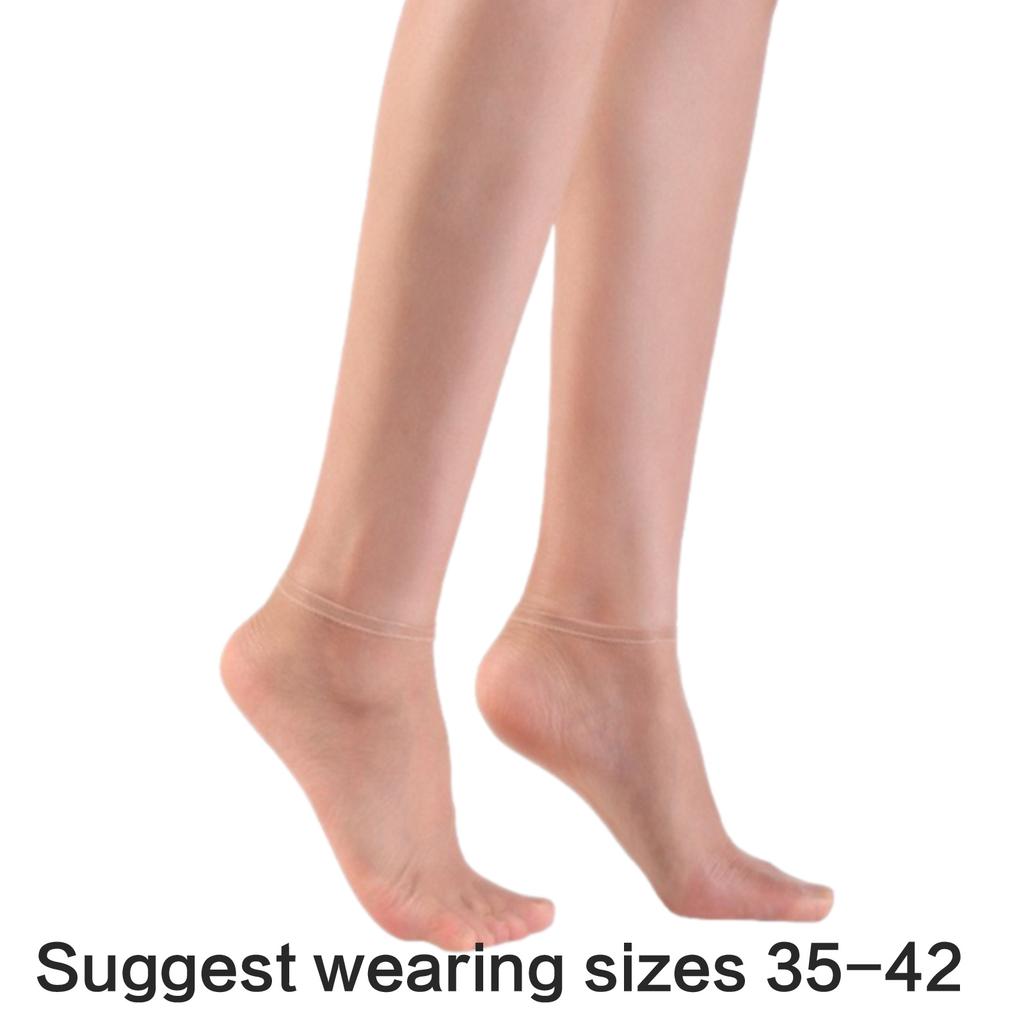 5 Pairs Soft Silky Stockings for Womens Sheer Ankle Socks With Elastic Cuffs Ultra Thin See Through Low Cut Boat Socks