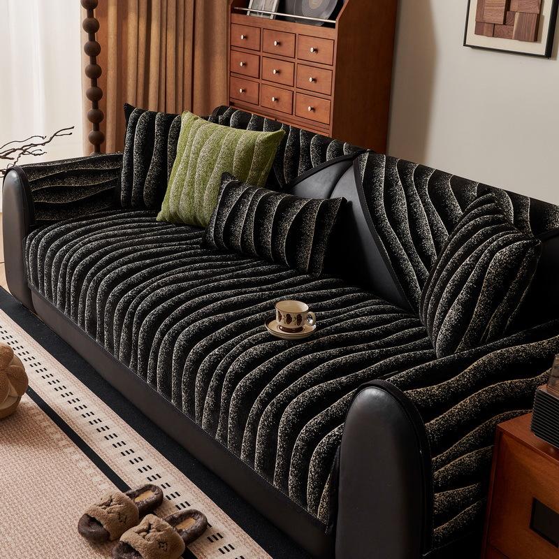 Modern Light Luxury High-End Sofa Cushion, Universal Chenille Sofa Cover For All Seasons, Leather Sofa Backrest Cover Cloth Towel