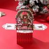 Creative 3D Pop Up Christmas Greeting Cards Santa Claus Surprised Holiday Cards with Envelope Xmas Gift Cards Invitations