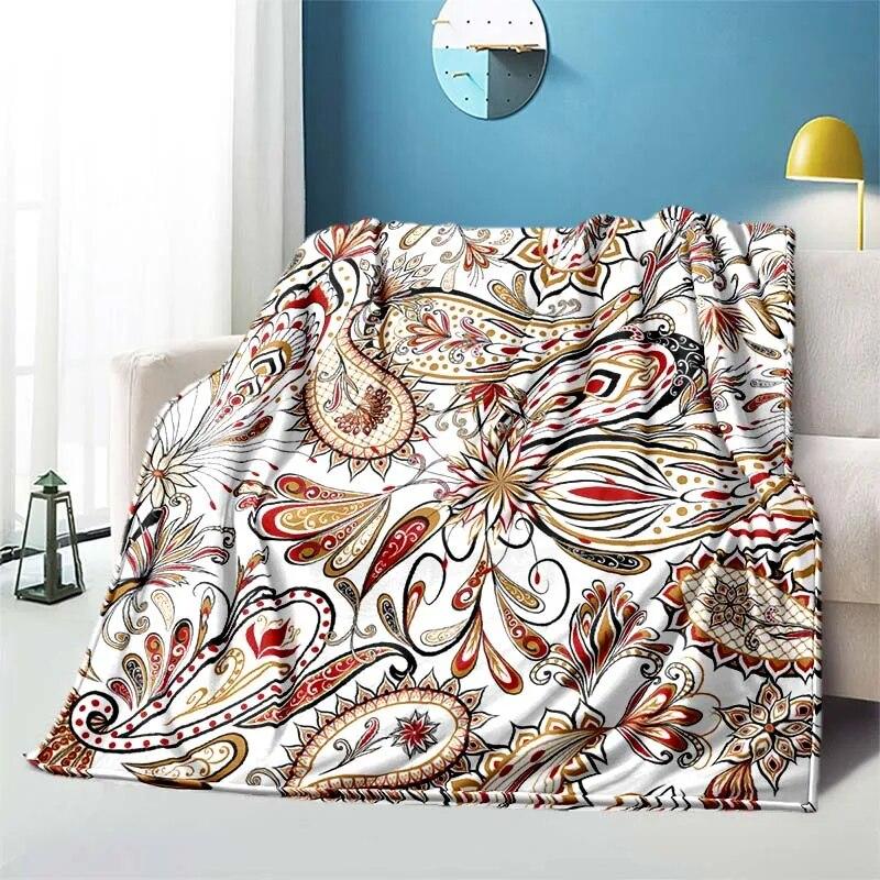 Retro Patternblanket Sofa Blanket Air Conditioning Cover Blanket Blankets for Beds Cute Blanket Children‘s Blanket Thin Blanket