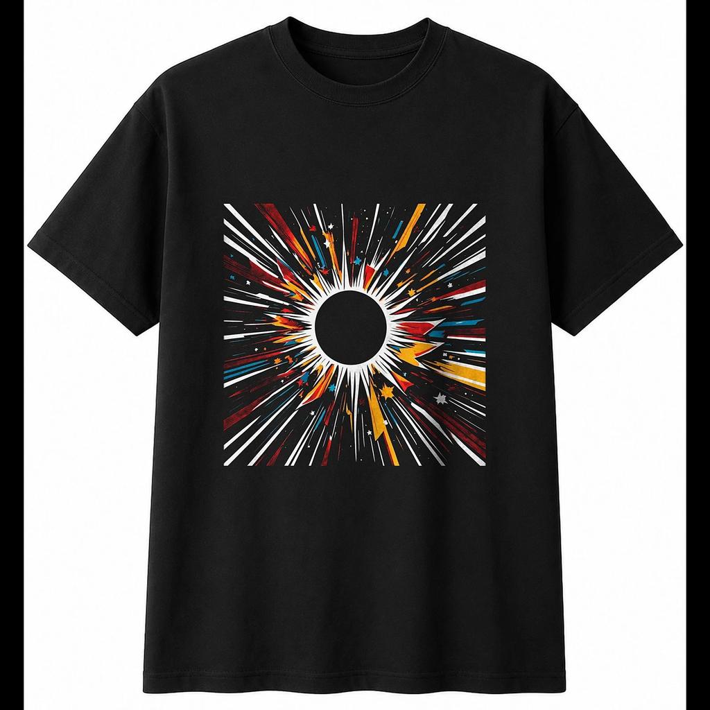 Supernova Torn Space Mens T-Shirt Black 100% Cotton Galaxy Printed Astronomy