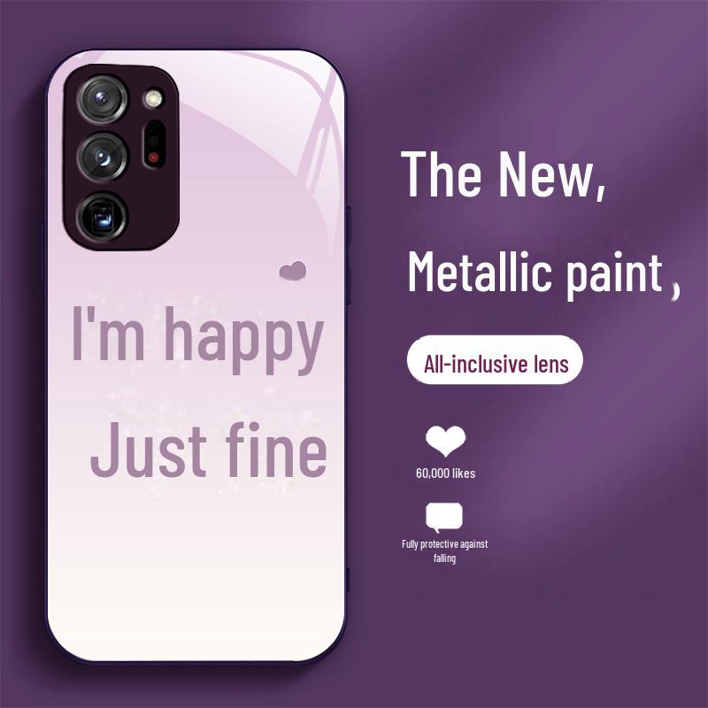 Customize Liquid Glass Case for Samsung A13, M40, 20 Ultra with All-Inclusive Lens.