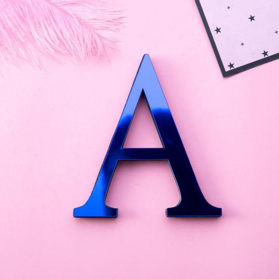 Wall Sticker Letter DIY Design Colorfast Acrylic Effect Mirror Wall Decor for Living