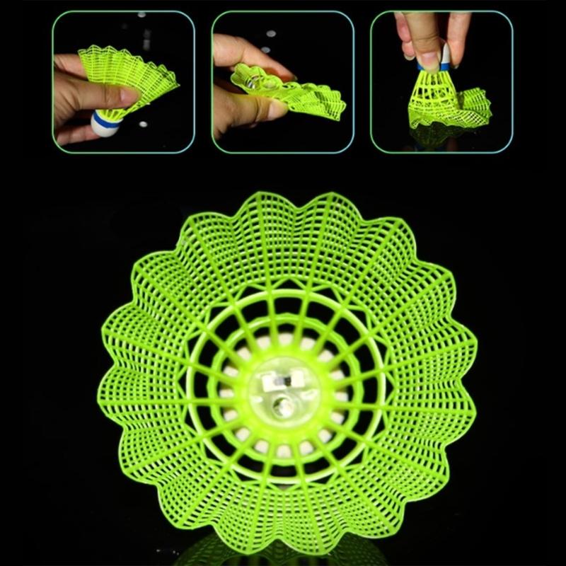 4Pcs Nylon LED Badminton Shuttlecocks Badminton Indoor Outdoor Sport Training Badminton for Ball Training Game Tool Kits