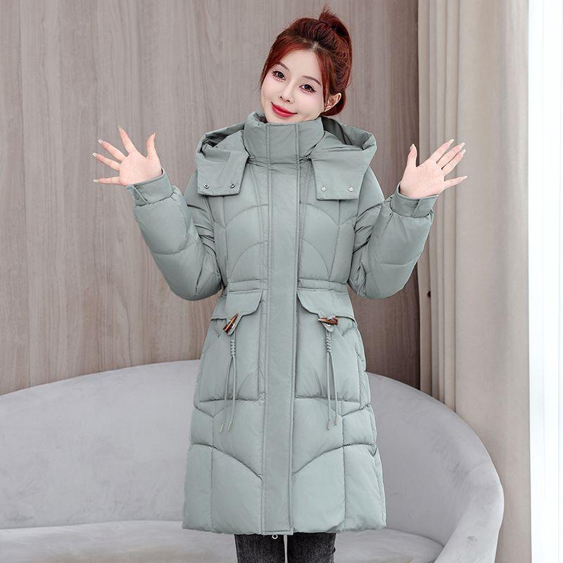 Thick Warm Winter Women Long Cotton Coat Slim Fit Fashion Padded Jacket Outfit