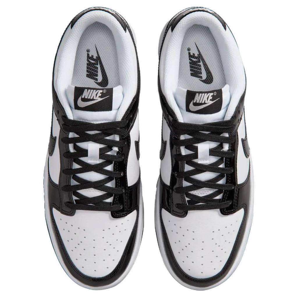 Nike Sneakers Donna Dunk Low SE Patent Panda Nero Bianco Argento Metallizzato IV5104-102