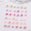 50 Pcs 6mm+8mm Rose Flower Nails Accessories Resin Gradient Rose Nail Drill Accessories Women