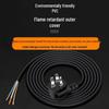 3C Certified All-Copper Three-Pin High-Power Cord with Tinned Terminal