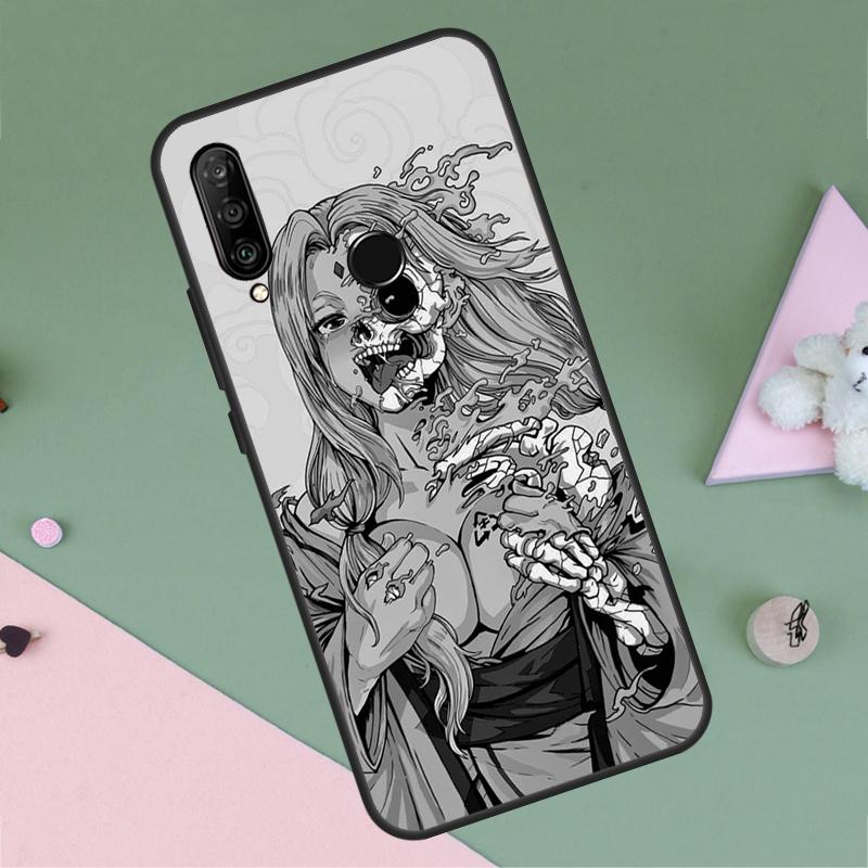 Horror Manga Style For Huawei P30 P40 Lite P60 Pro Nova 7i 8i 11i 12i 12s 10 9 SE Y90 Y60 Y70 Y72 Y61 Y91 Case