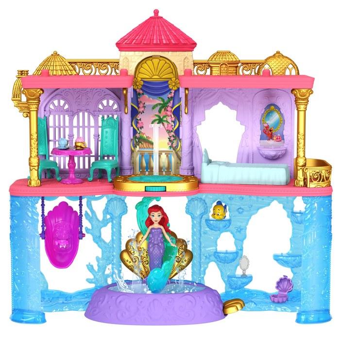 Mattel Disney Princess Ariel & Deluxe Castle (Stacking Castle Series! Mini Doll) HLW95 - Ariel & Deluxe Castle, One Size