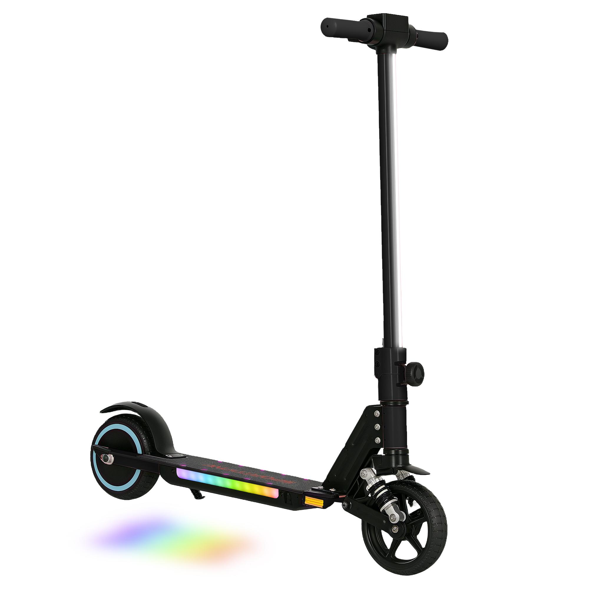 Trottinette Électrique Pour Enfants 6 14 Ans Trottinette Électrique Pliante Pour Enfants Vitesse Max 14 Km h Aluminium Noir