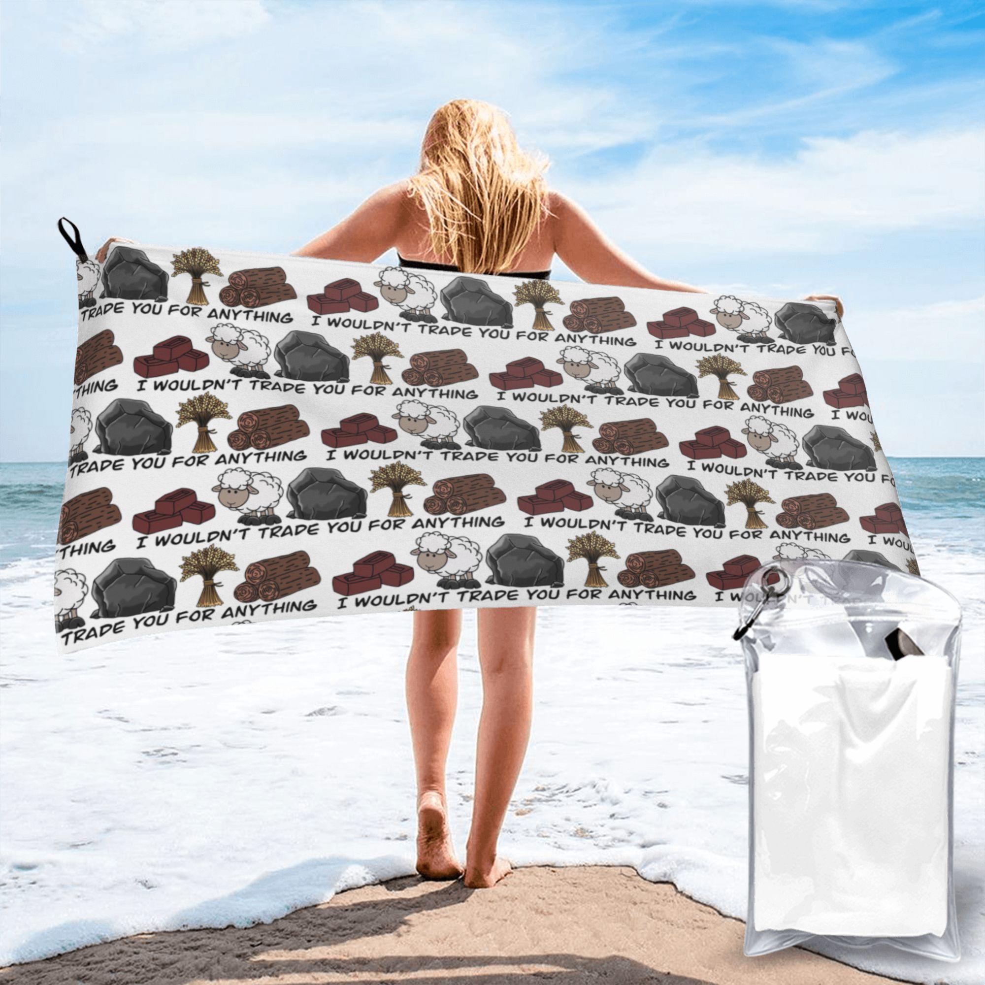 

I Wouldn t Trade You for Anything - Catan Beach Towel Soft Microfiber Quick Dry Absorbent Quick Towels For Swimming W40*H60(CM)