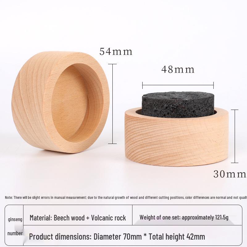 Volcanic Stone Aromatherapy Wooden Diffuser: High-End Flameless Essential Oil Ornament & Car Freshener