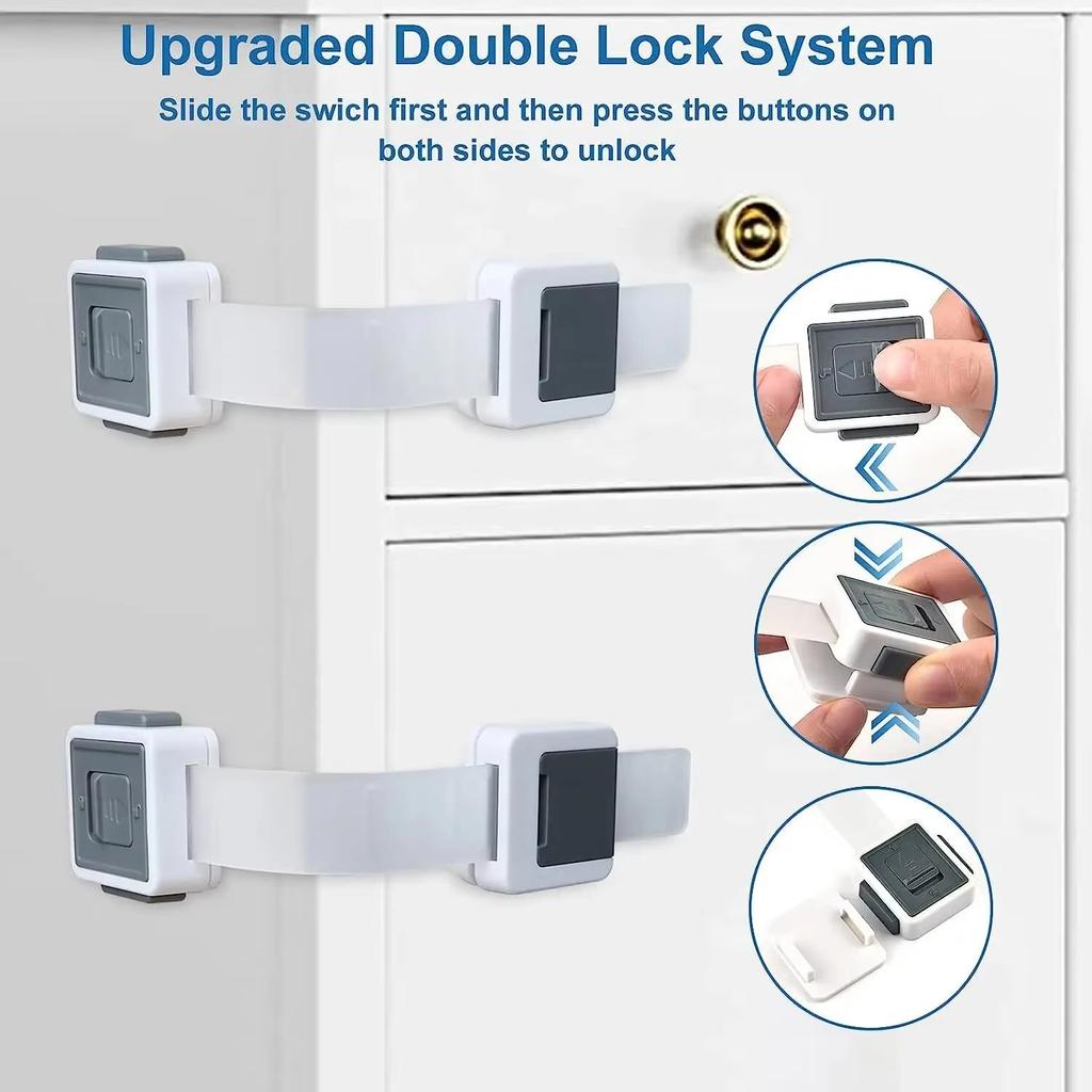 Child Safety Lock Baby Drawer Lock Child Anti-opening Cabinet Door Refrigerator Lock Buckle Baby Anti-pinch Safety Buckle