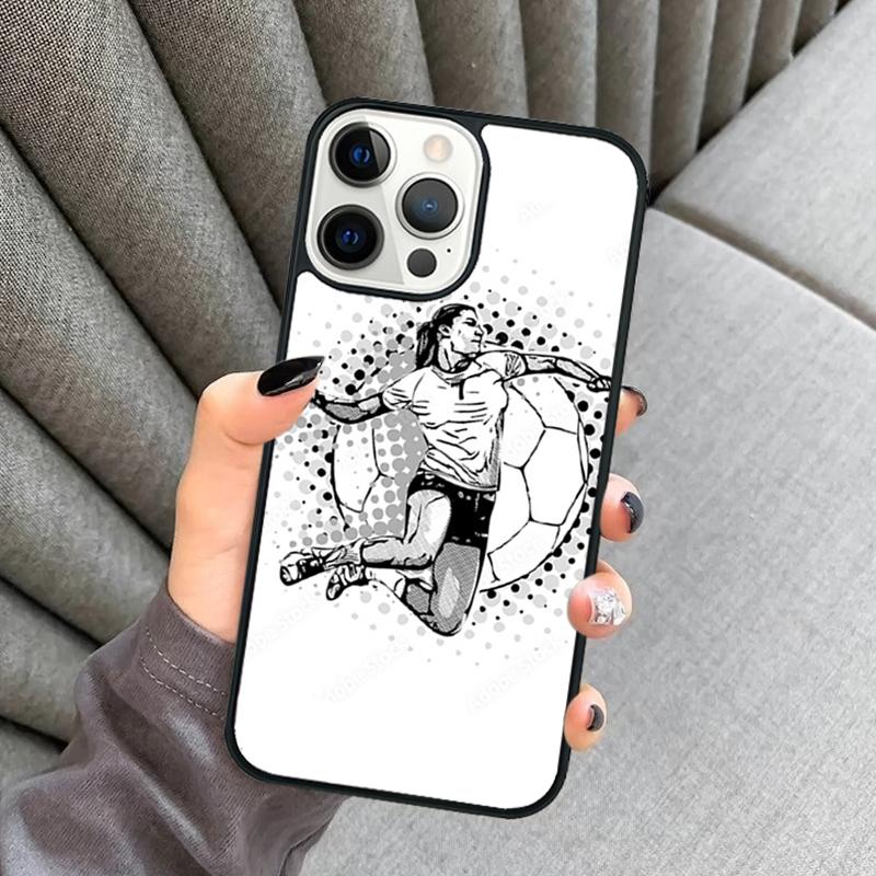 Handball Sport Handyhülle Für iPhone 17 Air 16 16e 15 13 14 Pro Max 11 12 Plus 2022 MAX Hülle Cover coque