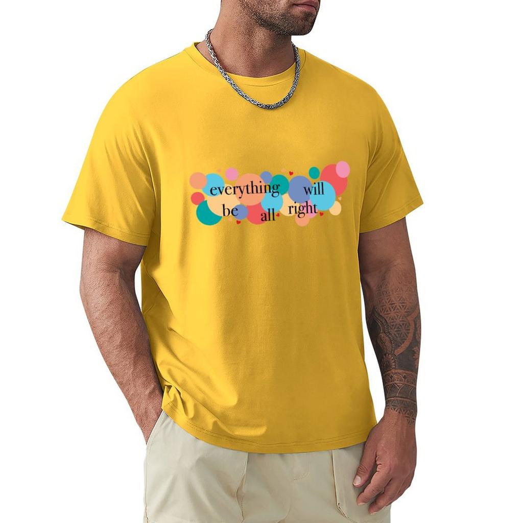 Everything Will Be All Right / Falsettos Dots T-Shirt Quick Drying Oversized T Shirt Animal Prinfor Boys Shirts Graphic Tee Men