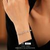 Geometric Square Zircon Crystal Bracelet Women Minimalist Elegant Adjustable Chain Jewelry Gift