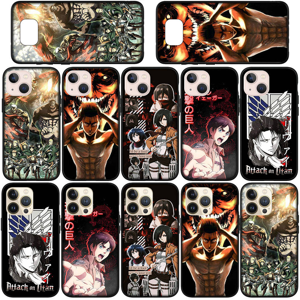 Phone Case for Samsung Galaxy S25 S24 S23 iPhone 16 15 Xiaomi Redmi Note 14 13 12 16E X 8 11 Pro Max OPPO Moto Huawei Anime Levi Attack On Titan Cover