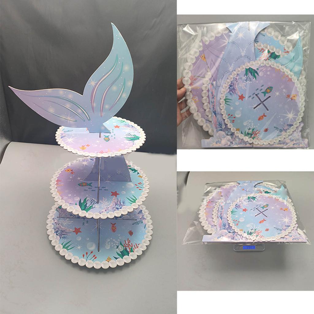Disposable 3Tier Cupcake Stand Cake Stand Dessert Display Rack Birthday Themed Party Gift Wedding Decor Easy To Use