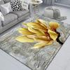 Loop-Pile Carpet Classic Scenic Flower Living Room Mat Bedroom Rug Sofa Large Rug Non-Slip Washable Home Decor