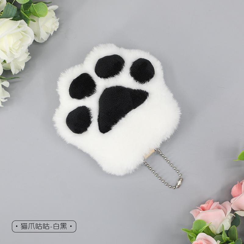 Handmade Accessories Cute Plush Mobile Phone Chain Cat Paw Pendant Keychain Cat Paw Doll Accessories
