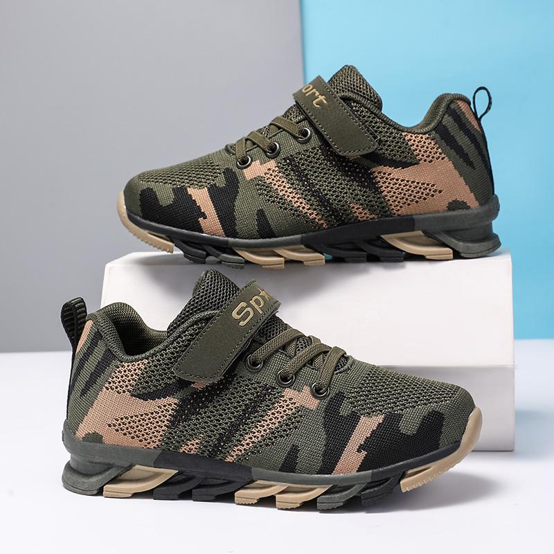 Fashion Children Shoes Boys Sneakers Al Camouflage Kids Casual Sneakers Breathable Comfortable Sports Tennis Shoes for Boy