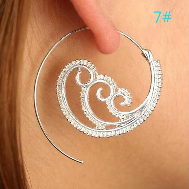 Boho Lotus Earrings For Women Jewelry Ethnic Long Zinc Alloy Drop Earrings Enamel Vintage Earrings