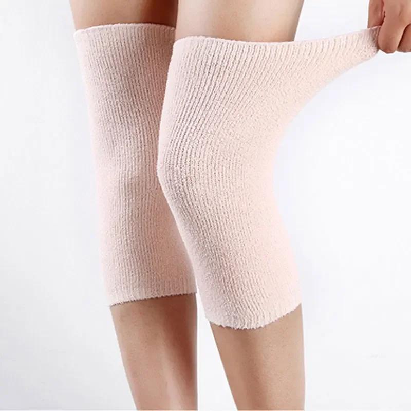 28/40cm Long Stretchable Cashmere/Wool Knee Sleeve for Men and Women - Warmth and Protection for Cycling and General Use