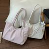 High Quality Casual Shoulder Bag PU Leather Khaki Color Handbag Polka Dot Lightweight Tote Bag