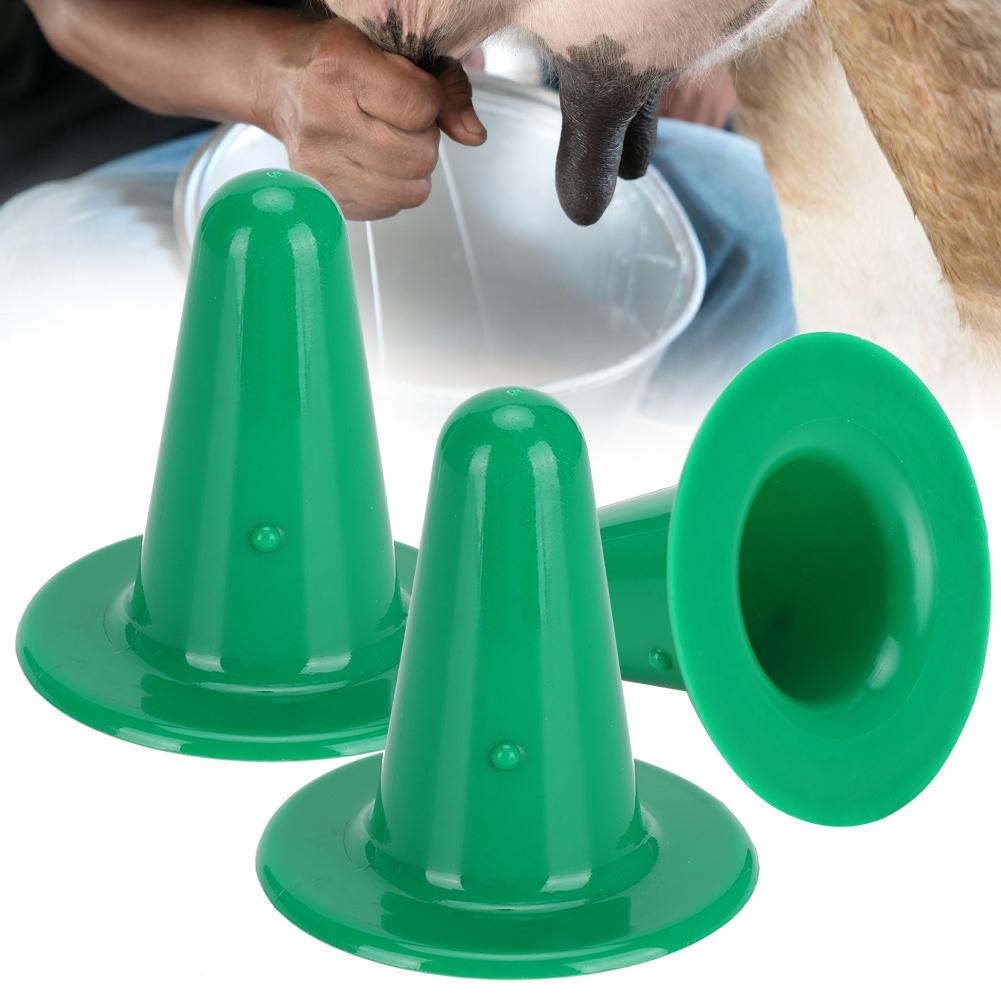 3er-Packung Kälber-Flaschensauger aus Kunststoff, sicher für die Fütterung von Rindermilch, grün