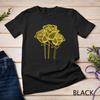 Camiseta Geométrica com Desenho de Linha Amarela de Rosas Artísticas