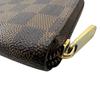 LOUIS VUITTON N60015 Damier leather Zippy wallet Purse Brown leather Used