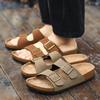 Fashion New Leather Men Sandals Summer Men's Sandals Women Slippers Outdoor Beach Lightweight Zapatos Hombre Durable Non-Slip Footwears