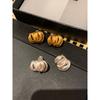 American Hollow Frosted Vintage Matte Gold and Silver Color Line Earrings Female Accessible Luxury Special-Interest Design Classy Ear Studs Earrings