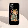 Japanese Samurai Cat Ramen Transparent Phone Case For IPhone 16 15 14 13 12 11 Pro Max Plus Soft Cover