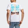 Adidas Originals Summer Box Line Print Sports Short Sleeve T-Shirt Men Tops White H31311