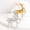 Heiße Geometrische Glatte Hirsch Brosche Unisex Trendig High-End Vielseitig Temperament Mode Weihnachts Schmuck Geschenk