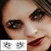 10sheets Spider Web Eye Tattoo Sticker Waterproof Temporary Fake Tattoos Suitable for Halloween Party Facial Art Makeup