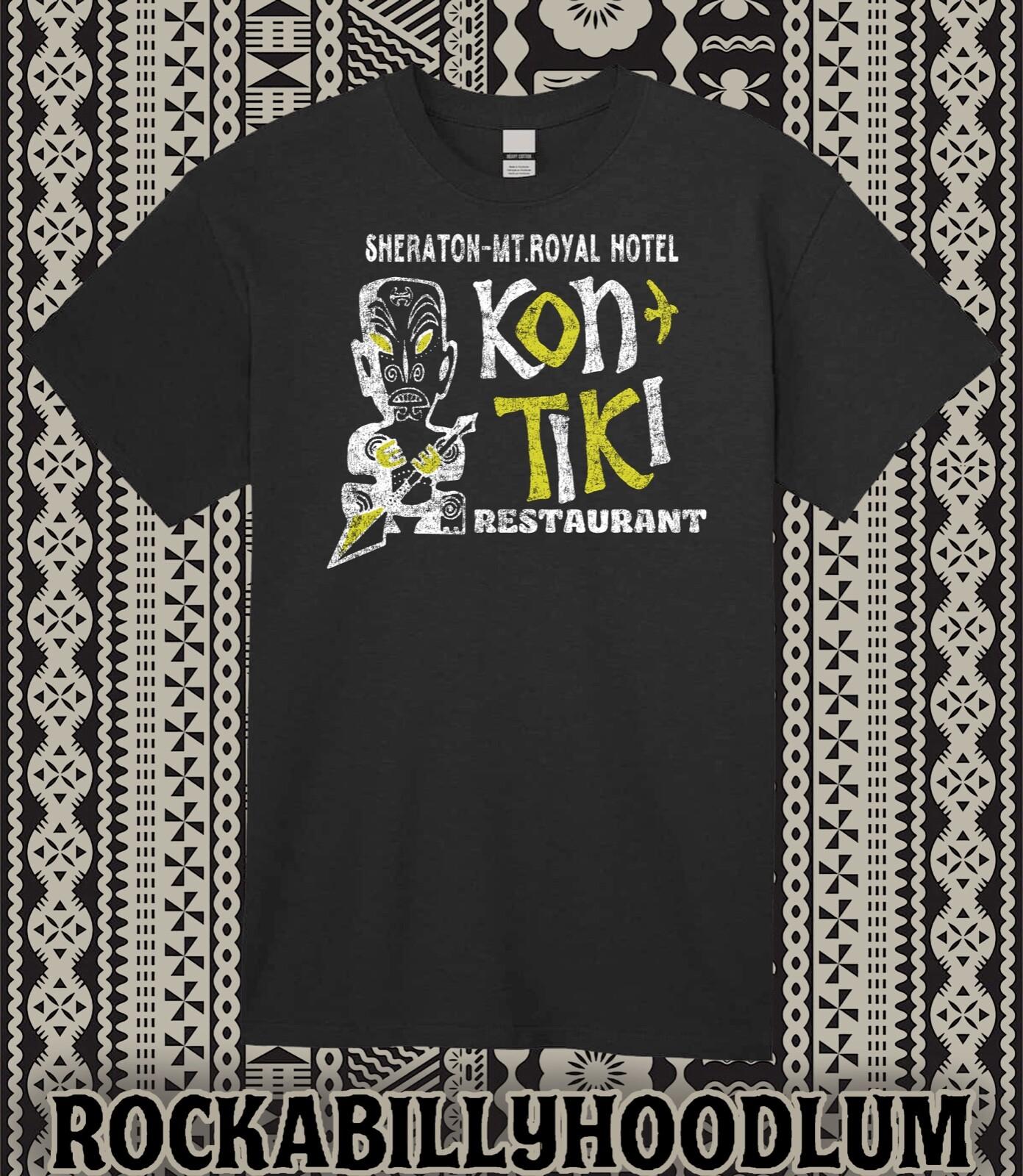 Retro Tiki Art Tee T Shirt 100% Cotton Rum Mug Bar Restaurant Kon Tiki XXXL