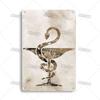 Placca Metallica Artigianale Clinica Dentista Cartello in Latta Anatomia Piatto Decorativo Medico Ospedale Chirurgia Dente Organo Ossa Nervo Cervello