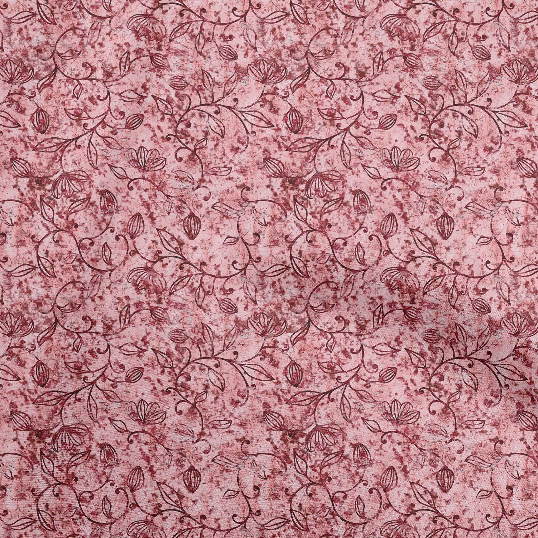 

OneOone Бавовняна гнучка коричнева тканина Азіатський батік із мотивом листя Швейні ремісничі проекти Принти на тканині 40 дюймів 42 Inch Wide - Viscose Chiffon малиновий