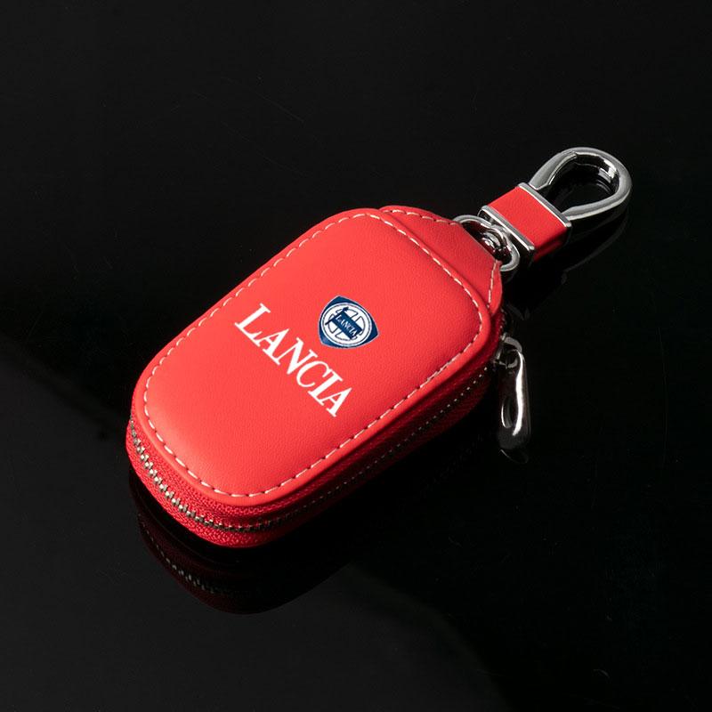 Car smart key case cover key wallet keychain shield shape Pendant ring for Lancia ypsilon delta musa nera thema STRATOS Y Phedra