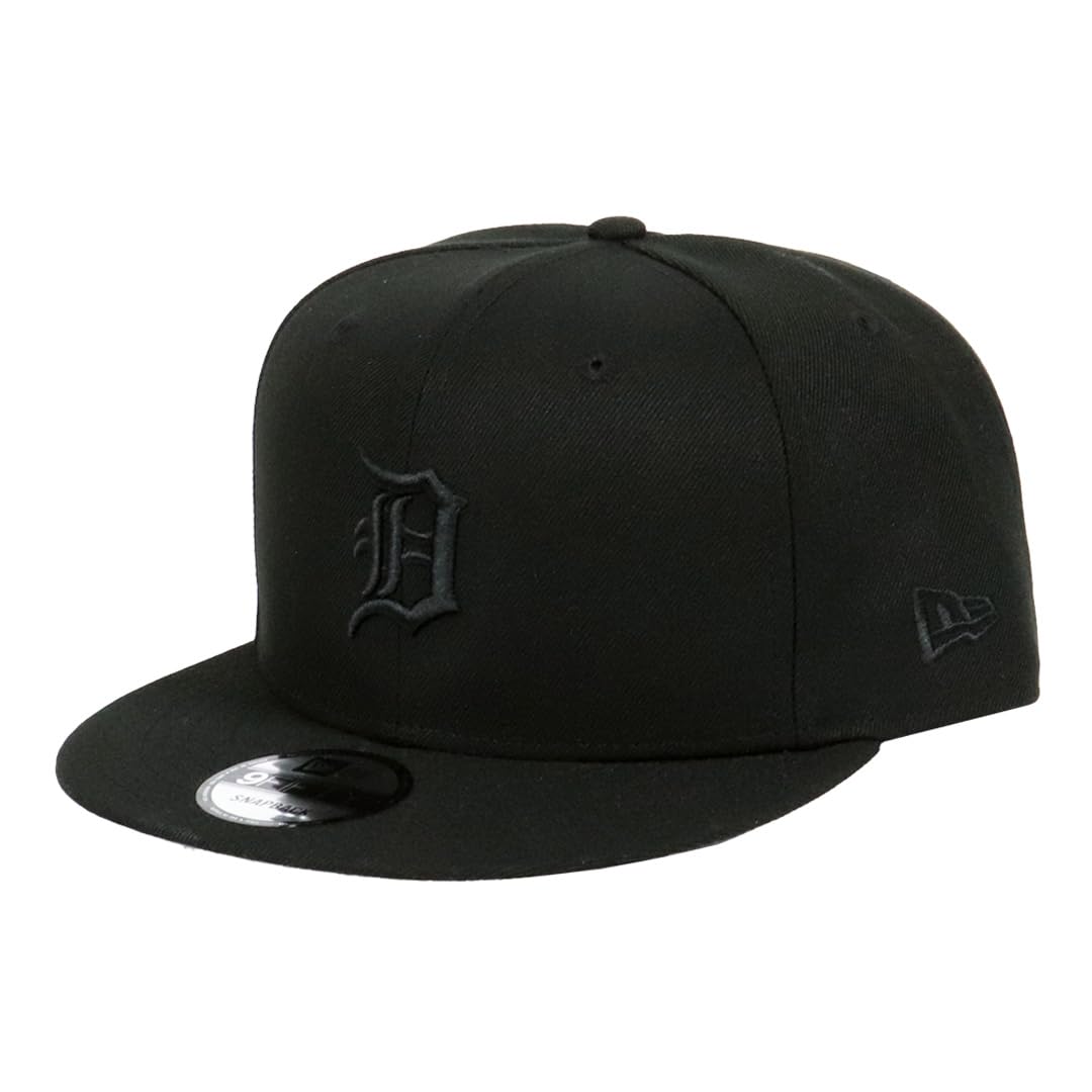 

[New Era] Cap 9FIFTY Men s Major League Baseball Cap Snapback Brand Detroit Tigers Black x Black Small Logo [Used]