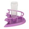 Automatic Reptile Water Feeder Safe Purple Fence Reptile Water Drinker Dispenser with Bottle for   Reptile Supplies