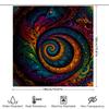 Stunning Abstract Print Shower Curtain Vibrant Colors Modern Design For Bath Decor