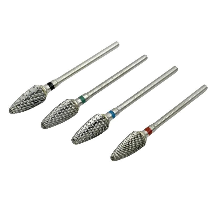 5Pcs Tungsten Carbide Burs Ø6 X 2.35Mm 3/32 Inch Shank Rotary Tool Burr For Dental Nail Drill Bits