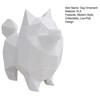 Geometric Low-Poly Dog Statue, 3D Printed Mini Dog Ornament, White Cute Puppy Figurine, Modern Desktop Decoration for Home Office Gift Ideas